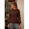 imagePRETTYGARDEN Womens Fall 2025 Pullover Sweater Casual Long Sleeve Loose Chunky Knit Tops Blouse Winter Fashion ClothingCoffee