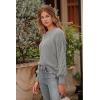imagePRETTYGARDEN Womens Fall 2025 Pullover Sweater Casual Long Sleeve Loose Chunky Knit Tops Blouse Winter Fashion ClothingGrey