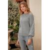 imagePRETTYGARDEN Womens Fall 2025 Pullover Sweater Casual Long Sleeve Loose Chunky Knit Tops Blouse Winter Fashion ClothingGrey