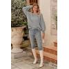 imagePRETTYGARDEN Womens Fall 2025 Pullover Sweater Casual Long Sleeve Loose Chunky Knit Tops Blouse Winter Fashion ClothingGrey