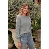 imagePRETTYGARDEN Womens Fall 2025 Pullover Sweater Casual Long Sleeve Loose Chunky Knit Tops Blouse Winter Fashion ClothingGrey