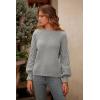imagePRETTYGARDEN Womens Fall 2025 Pullover Sweater Casual Long Sleeve Loose Chunky Knit Tops Blouse Winter Fashion ClothingGrey