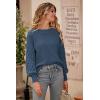 imagePRETTYGARDEN Womens Fall 2025 Pullover Sweater Casual Long Sleeve Loose Chunky Knit Tops Blouse Winter Fashion ClothingGrey Blue