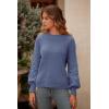 imagePRETTYGARDEN Womens Fall 2025 Pullover Sweater Casual Long Sleeve Loose Chunky Knit Tops Blouse Winter Fashion ClothingHaze Blue