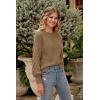 imagePRETTYGARDEN Womens Fall 2025 Pullover Sweater Casual Long Sleeve Loose Chunky Knit Tops Blouse Winter Fashion ClothingKhaki