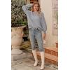 imagePRETTYGARDEN Womens Fall 2025 Pullover Sweater Casual Long Sleeve Loose Chunky Knit Tops Blouse Winter Fashion ClothingLight Grey