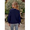 imagePRETTYGARDEN Womens Fall 2025 Pullover Sweater Casual Long Sleeve Loose Chunky Knit Tops Blouse Winter Fashion ClothingNavy