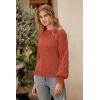 imagePRETTYGARDEN Womens Fall 2025 Pullover Sweater Casual Long Sleeve Loose Chunky Knit Tops Blouse Winter Fashion ClothingOrange