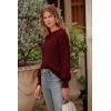 imagePRETTYGARDEN Womens Fall 2025 Pullover Sweater Casual Long Sleeve Loose Chunky Knit Tops Blouse Winter Fashion ClothingRed