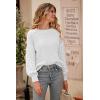 imagePRETTYGARDEN Womens Fall 2025 Pullover Sweater Casual Long Sleeve Loose Chunky Knit Tops Blouse Winter Fashion ClothingWhite
