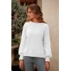 imagePRETTYGARDEN Womens Fall 2025 Pullover Sweater Casual Long Sleeve Loose Chunky Knit Tops Blouse Winter Fashion ClothingWhite