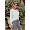 imagePRETTYGARDEN Womens Fall 2025 Pullover Sweater Casual Long Sleeve Loose Chunky Knit Tops Blouse Winter Fashion ClothingWhite