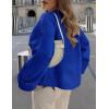 imagePRETTYGARDEN Womens Fall Oversized Sweaters Casual Crewneck Pullover Long Sleeve Fuzzy Chunky Knit Tops BlouseBlue