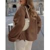 imagePRETTYGARDEN Womens Fall Oversized Sweaters Casual Crewneck Pullover Long Sleeve Fuzzy Chunky Knit Tops BlouseBrown