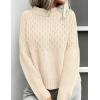 imagePRETTYGARDEN Womens Sweaters 2025 Fall Long Sleeve Casual Crewneck Chunky Pullover Cute Knit Sweater Winter TopsBeige