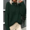 imagePRETTYGARDEN Womens Sweaters 2025 Fall Long Sleeve Casual Crewneck Chunky Pullover Cute Knit Sweater Winter TopsDark Green