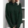 imagePRETTYGARDEN Womens Sweaters 2025 Fall Long Sleeve Casual Crewneck Chunky Pullover Cute Knit Sweater Winter TopsDark Green