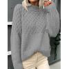 imagePRETTYGARDEN Womens Sweaters 2025 Fall Long Sleeve Casual Crewneck Chunky Pullover Cute Knit Sweater Winter TopsGrey
