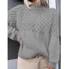 imagePRETTYGARDEN Womens Sweaters 2025 Fall Long Sleeve Casual Crewneck Chunky Pullover Cute Knit Sweater Winter TopsGrey