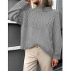 imagePRETTYGARDEN Womens Sweaters 2025 Fall Long Sleeve Casual Crewneck Chunky Pullover Cute Knit Sweater Winter TopsGrey