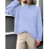 imagePRETTYGARDEN Womens Sweaters 2025 Fall Long Sleeve Casual Crewneck Chunky Pullover Cute Knit Sweater Winter TopsLight Blue