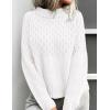 imagePRETTYGARDEN Womens Sweaters 2025 Fall Long Sleeve Casual Crewneck Chunky Pullover Cute Knit Sweater Winter TopsWhite