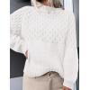 imagePRETTYGARDEN Womens Sweaters 2025 Fall Long Sleeve Casual Crewneck Chunky Pullover Cute Knit Sweater Winter TopsWhite
