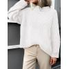imagePRETTYGARDEN Womens Sweaters 2025 Fall Long Sleeve Casual Crewneck Chunky Pullover Cute Knit Sweater Winter TopsWhite