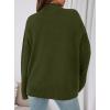 imagePRETTYGARDEN Womens Fall Casual Long Sleeve Tops 2025 Loose Mock Neck Drop Shoulder Knit Going Out Pullover SweatersArmy Green
