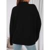 imagePRETTYGARDEN Womens Fall Casual Long Sleeve Tops 2025 Loose Mock Neck Drop Shoulder Knit Going Out Pullover SweatersBlack