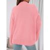 imagePRETTYGARDEN Womens Fall Casual Long Sleeve Tops 2025 Loose Mock Neck Drop Shoulder Knit Going Out Pullover SweatersPink