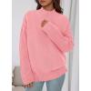 imagePRETTYGARDEN Womens Fall Casual Long Sleeve Tops 2025 Loose Mock Neck Drop Shoulder Knit Going Out Pullover SweatersPink