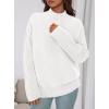 imagePRETTYGARDEN Womens Fall Casual Long Sleeve Tops 2025 Loose Mock Neck Drop Shoulder Knit Going Out Pullover SweatersWhite