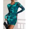 imagePRETTYGARDEN Womens Mini Dress Fall Outfits 2025 Trendy Tie Dye Print Long Sleeve Homecoming Club Party Bodycon DressesLake Blue Floral