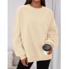 imagePRETTYGARDEN Sweatshirts for Women Oversized Crewneck Fleece Pullover Long Sleeve Tops Comfy 2025 Fall Winter Fashion OutfitsBeige