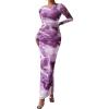 Grey Purple Floral