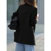 imagePRETTYGARDEN Fall 2025 Blazers for Women Business Casual Long Sleeve Lapel Pockets Dressy Suit Jackets Work Office ClothesBlack