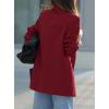 imagePRETTYGARDEN Fall 2025 Blazers for Women Business Casual Long Sleeve Lapel Pockets Dressy Suit Jackets Work Office ClothesBurgundy