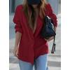 imagePRETTYGARDEN Fall 2025 Blazers for Women Business Casual Long Sleeve Lapel Pockets Dressy Suit Jackets Work Office ClothesBurgundy