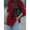 imagePRETTYGARDEN Fall 2025 Blazers for Women Business Casual Long Sleeve Lapel Pockets Dressy Suit Jackets Work Office ClothesBurgundy