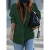 imagePRETTYGARDEN Fall 2025 Blazers for Women Business Casual Long Sleeve Lapel Pockets Dressy Suit Jackets Work Office ClothesDark Green