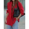 imagePRETTYGARDEN Fall 2025 Blazers for Women Business Casual Long Sleeve Lapel Pockets Dressy Suit Jackets Work Office ClothesRed