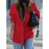 imagePRETTYGARDEN Fall 2025 Blazers for Women Business Casual Long Sleeve Lapel Pockets Dressy Suit Jackets Work Office ClothesRed
