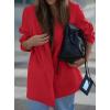 imagePRETTYGARDEN Fall 2025 Blazers for Women Business Casual Long Sleeve Lapel Pockets Dressy Suit Jackets Work Office ClothesRed