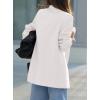 imagePRETTYGARDEN Fall 2025 Blazers for Women Business Casual Long Sleeve Lapel Pockets Dressy Suit Jackets Work Office ClothesWhite