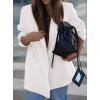 imagePRETTYGARDEN Fall 2025 Blazers for Women Business Casual Long Sleeve Lapel Pockets Dressy Suit Jackets Work Office ClothesWhite
