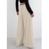 imagePRETTYGARDEN Womens Fall Wide Leg Trousers 2025 High Elastic Waist Loose Pleated Long Flowy Palazzo Work Pants with PocketsApricot