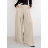 imagePRETTYGARDEN Womens Fall Wide Leg Trousers 2025 High Elastic Waist Loose Pleated Long Flowy Palazzo Work Pants with PocketsApricot