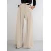 imagePRETTYGARDEN Womens Fall Wide Leg Trousers 2025 High Elastic Waist Loose Pleated Long Flowy Palazzo Work Pants with PocketsApricot
