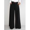 imagePRETTYGARDEN Womens Fall Wide Leg Trousers 2025 High Elastic Waist Loose Pleated Long Flowy Palazzo Work Pants with PocketsBlack